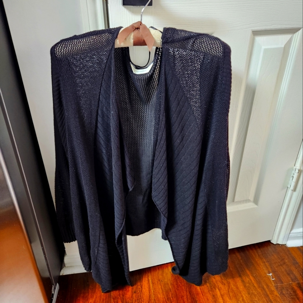 Crochet open front sweater